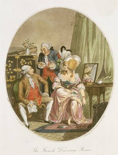Fransız Giyinme Odası, P.W. Tomkins (1760-1840) (aquatint) (ayrıca bkz. 64848, 64849 & 64850) by Charles Ansell